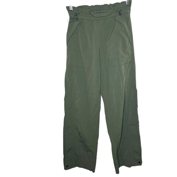 Athleta Trekkie High Rise Parachute Pants Olive Green Womens 2 Track Athletic - Picture 1 of 8
